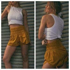 Free People The Way Home Shorts in Varsity Gold Size Medium
